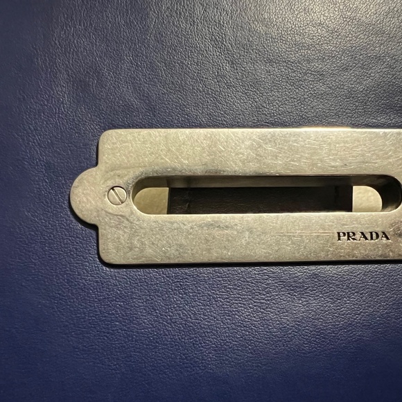 Prada Cahier Studded Shoulder Bag – Blue/Black Leather (pre-loved with COA) - Picture 4 of 7